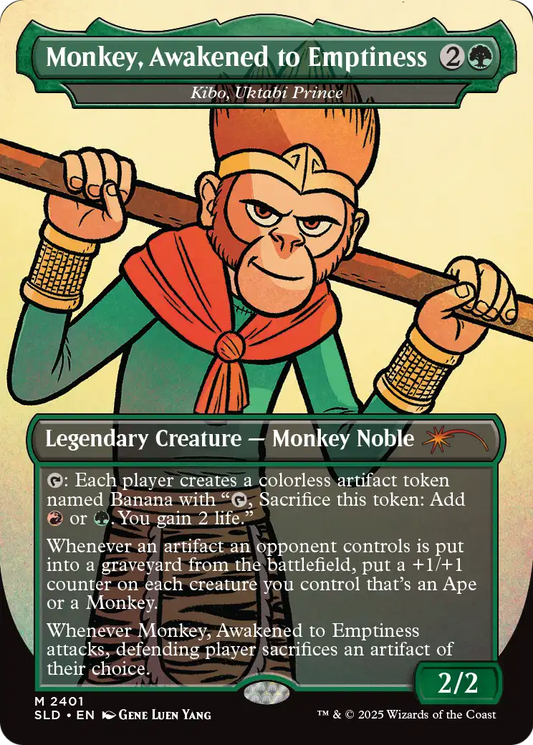 Monkey, Awakened to Emptiness [Kibo, Uktabi Prince] (2401) (Borderless) (SLD) - Foil