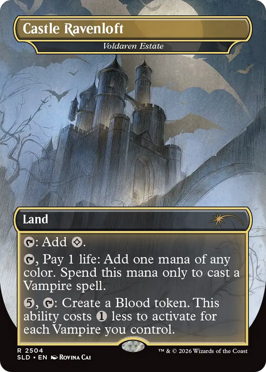 Castle Ravenloft [Voldaren Estate] (2504) (Borderless) (SLD) - Foil