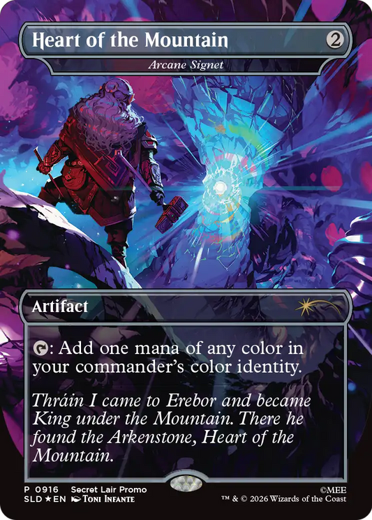 Heart of the Mountain [Arcane Signet] (0916) (Showcase) (SLD) - Foil