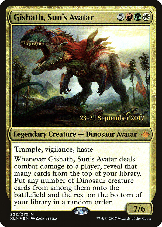 Gishath, Sun's Avatar (222) (Prerelease) - Foil