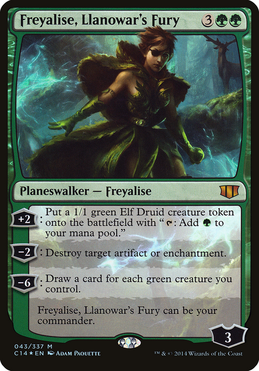 Freyalise, Llanowar's Fury (Oversized) (OC14) - Foil