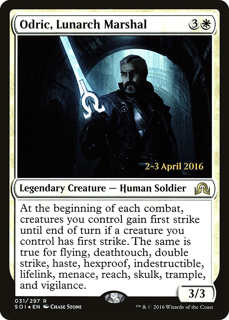 Odric, Lunarch Marshal (031) (Prerelease) - Foil