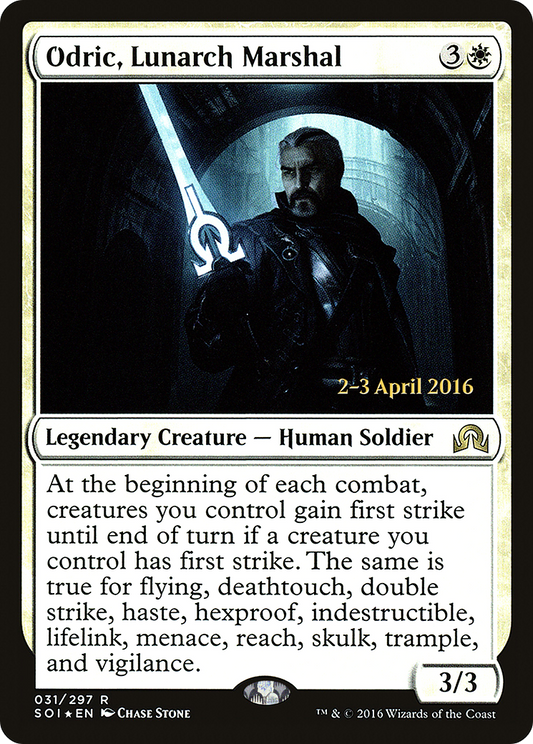 Odric, Lunarch Marshal (031) (Prerelease) - Foil