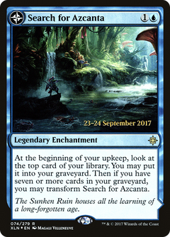 Search for Azcanta // Azcanta, the Sunken Ruin (074) (Prerelease) (PXLN) - Foil