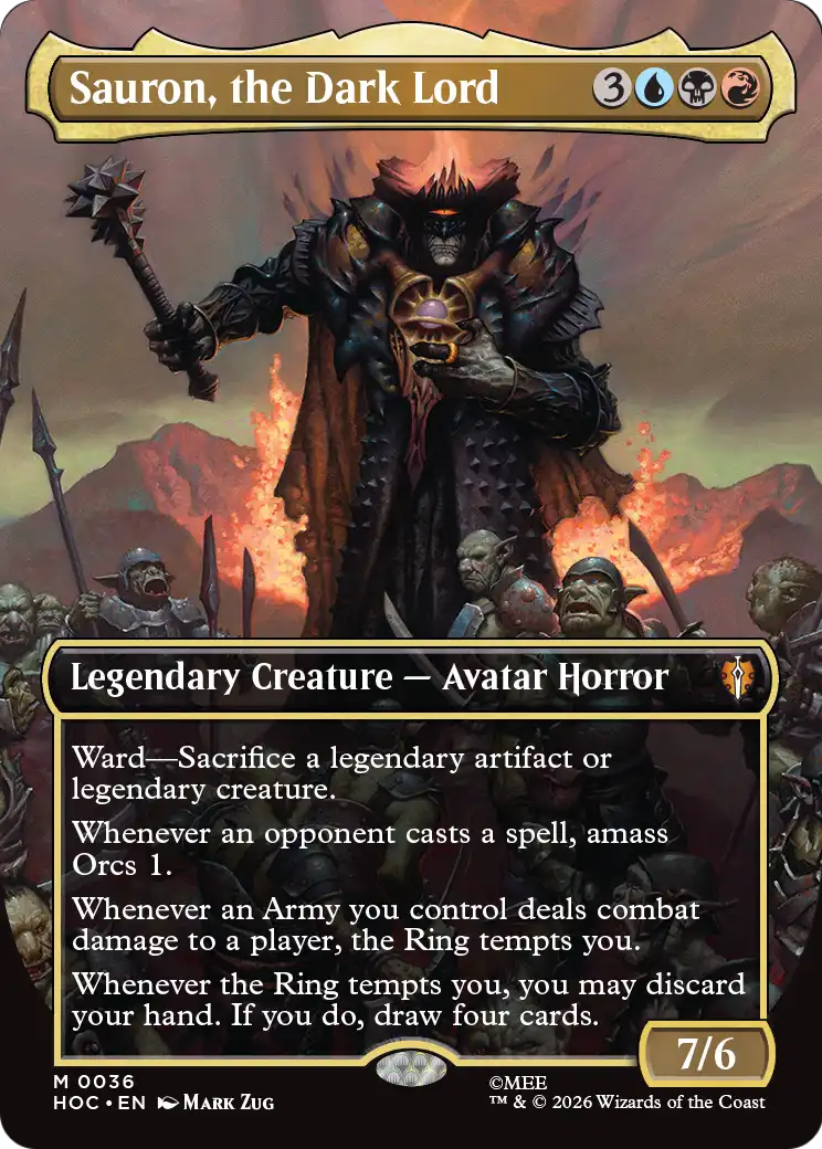 Sauron, the Dark Lord (0036) (Borderless) (HOC) - Foil