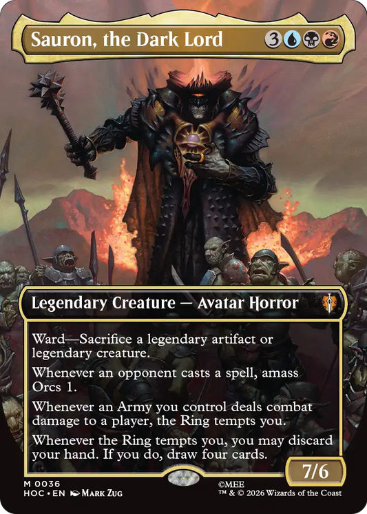 Sauron, the Dark Lord (0036) (Borderless) (HOC) - Foil