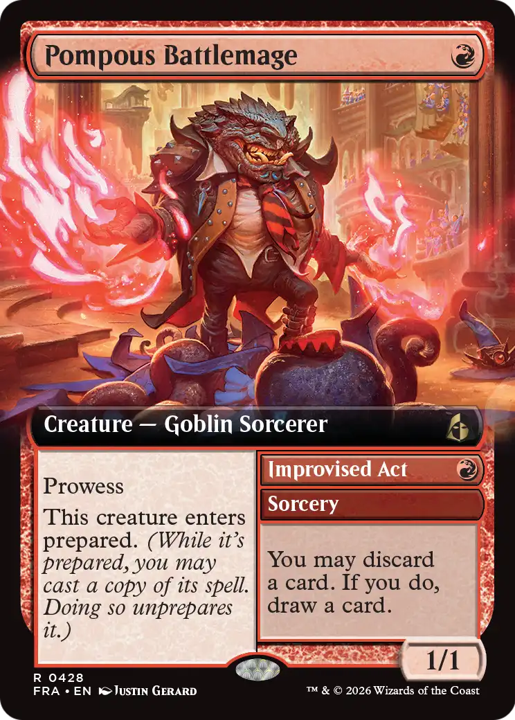 Pompous Battlemage // Improvised Act (0428) (Extended Art) (FRA) - Foil