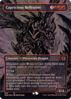 Capricious Hellraiser (353) (Borderless) - Oil Slick Raised Foil