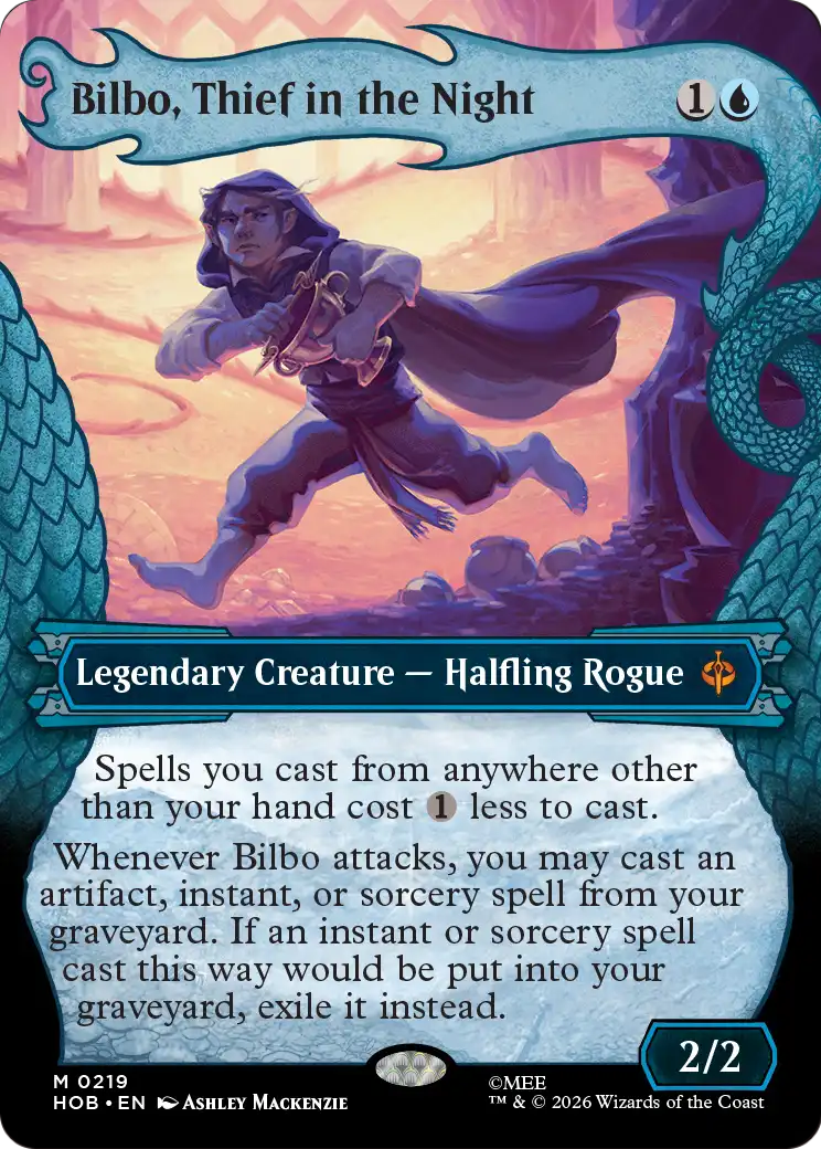 Bilbo, Thief in the Night (0219) (Borderless) (Dragon Hoard Frame) (HOB) - Foil