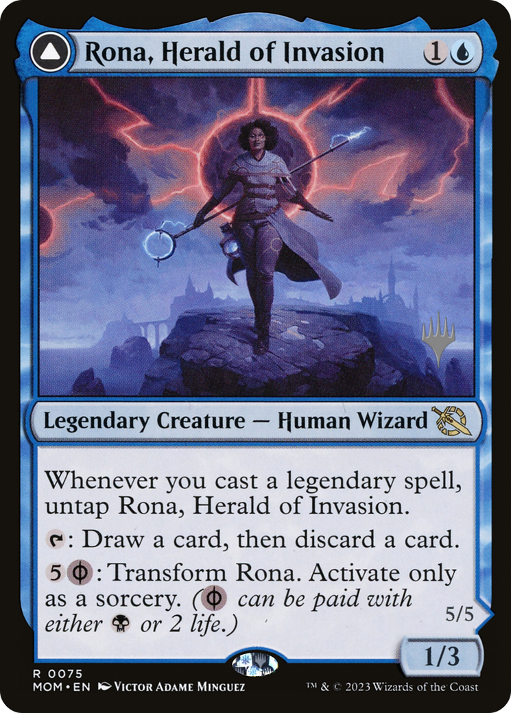 Rona, Herald of Invasion // Rona, Tolarian Obliterator (0075) (Promo Pack) (PMOM)