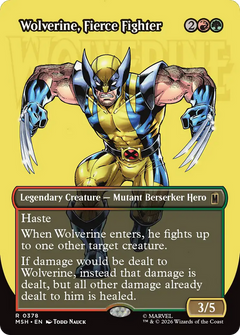 Wolverine, Fierce Fighter (0378) (Borderless) (MSH) - Foil