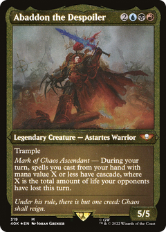 Abaddon the Despoiler (319) (Display Commander) (Thick Stock) - Foil Etched