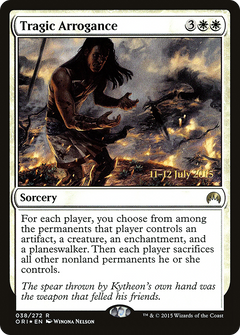 Tragic Arrogance (038) (Prerelease) - Foil