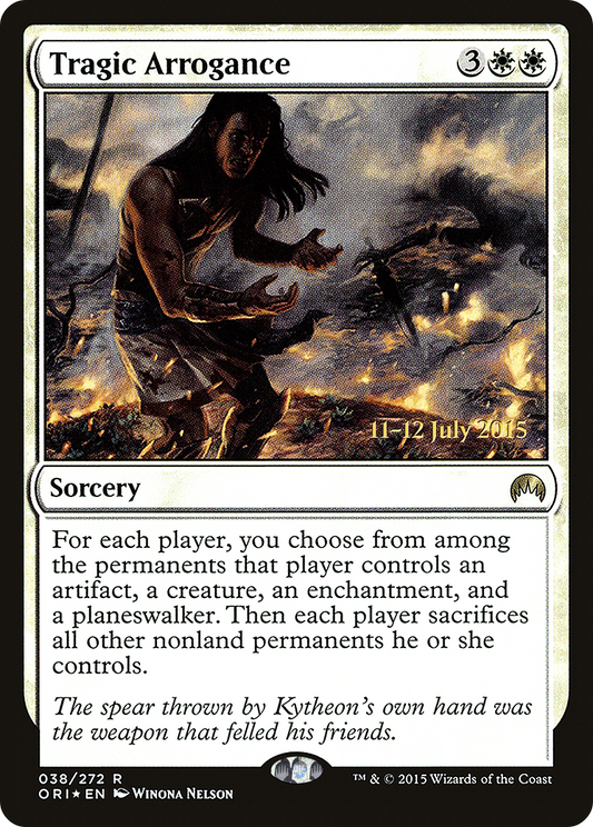 Tragic Arrogance (038) (Prerelease) - Foil