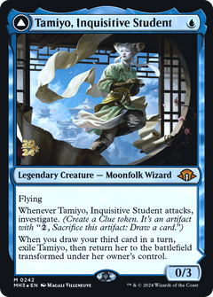 Tamiyo, Inquisitive Student // Tamiyo, Seasoned Scholar (0242) (Prerelease) (PMH3) - Foil