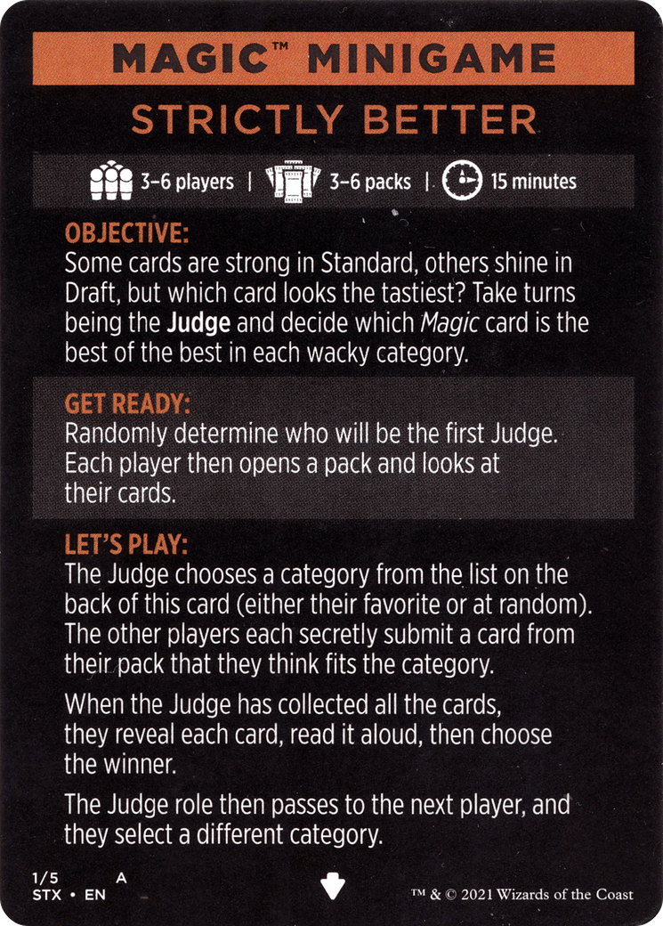 Magic Minigame: Strictly Better (MSTX)