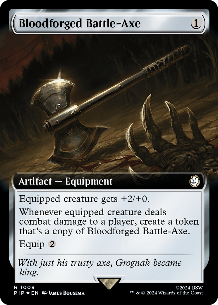 Bloodforged Battle-Axe (1009) (Extended Art) - Surge Foil