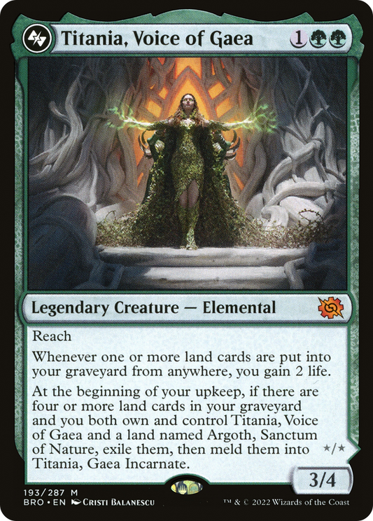 Titania, Voice of Gaea // Titania, Gaea Incarnate - Foil