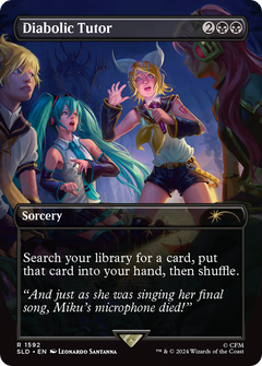 Diabolic Tutor (1592) (Borderless) - Rainbow Foil