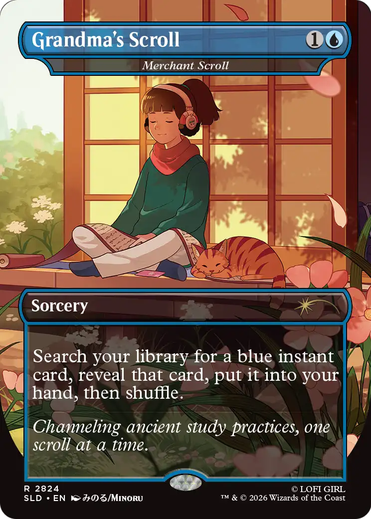 Grandma's Scroll [Merchant Scroll] (2824) (Borderless) (SLD) - Foil