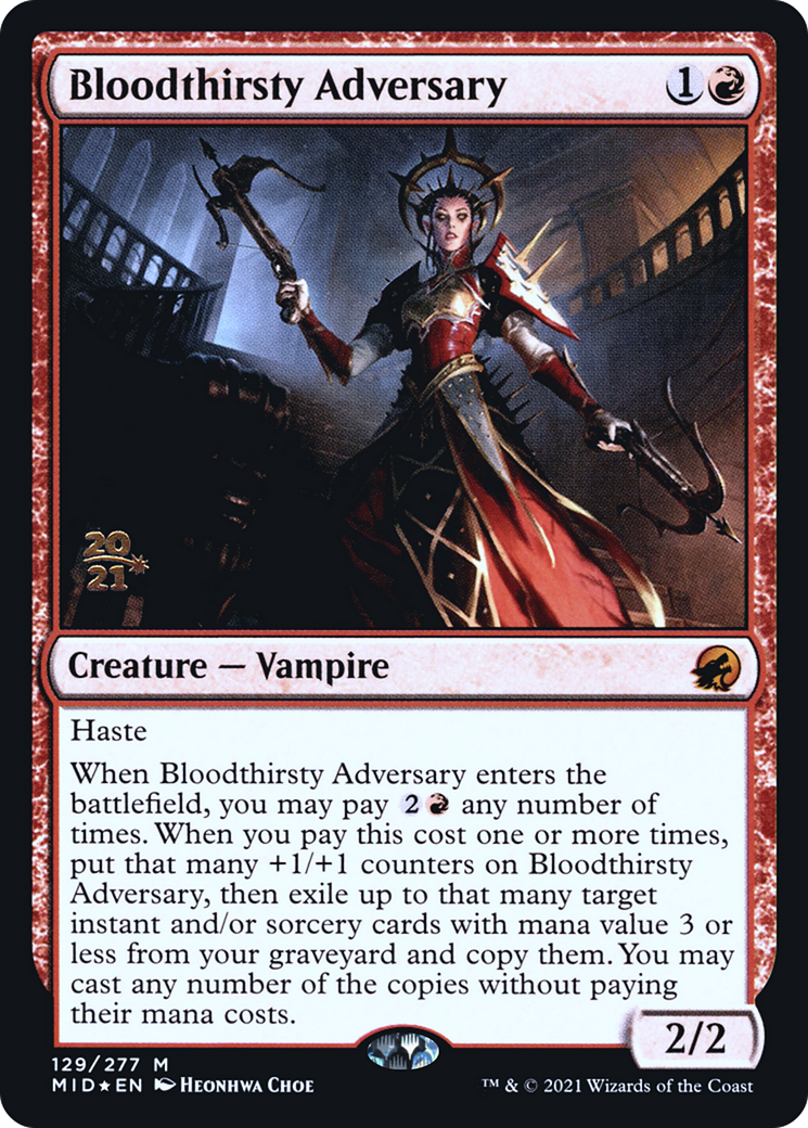 Bloodthirsty Adversary (129) (Prerelease) - Foil