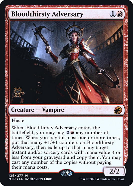 Bloodthirsty Adversary (129) (Prerelease) - Foil