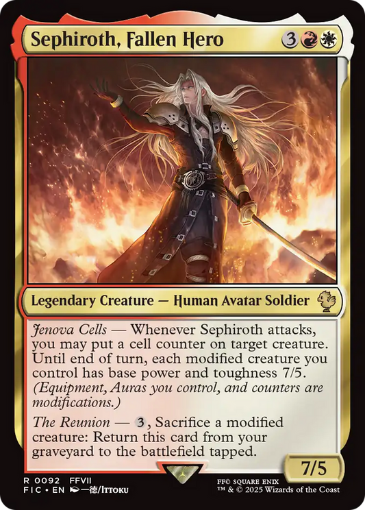 Sephiroth, Fallen Hero - Surge Foil