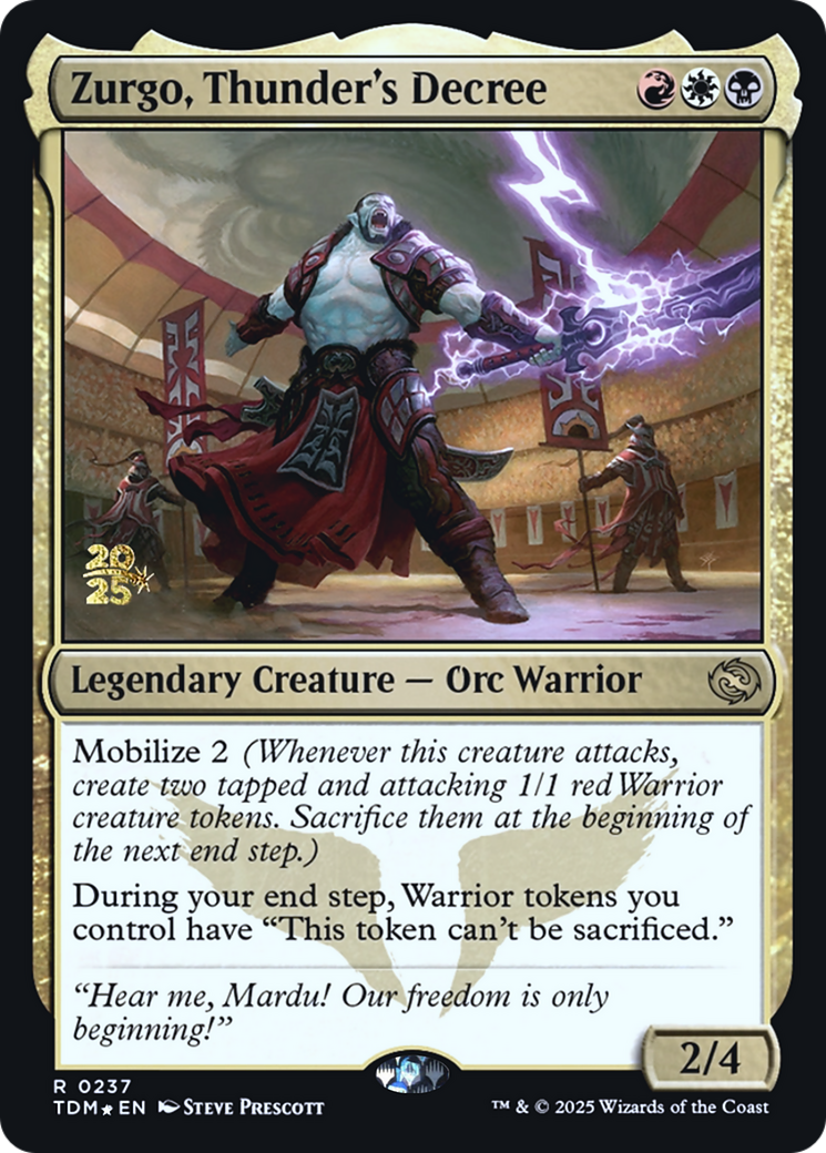Zurgo, Thunder's Decree (0237) (Prerelease) (PTDM) - Foil