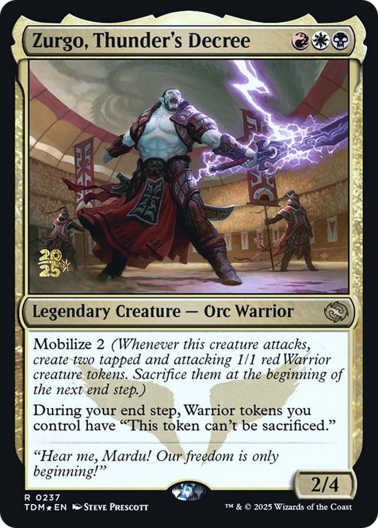 Zurgo, Thunder's Decree (0237) (Prerelease) (PTDM) - Foil