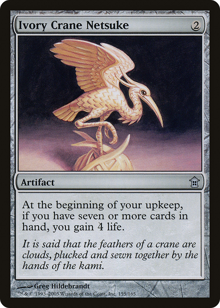 Ivory Crane Netsuke - Foil