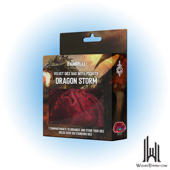 Dice Bag - Velvet Dragonstorm Red with Pockets