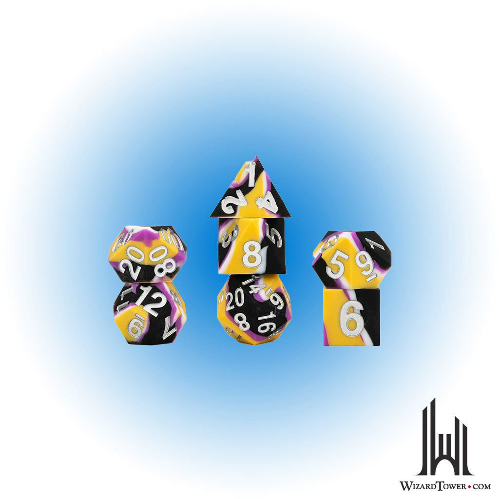 Dice Set - Silicone Pride Nonbinary 7ct