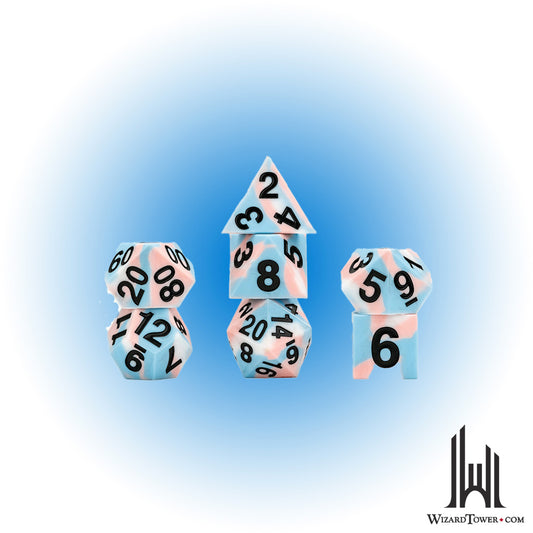 Dice Set - Silicone Pride Transgender 7ct