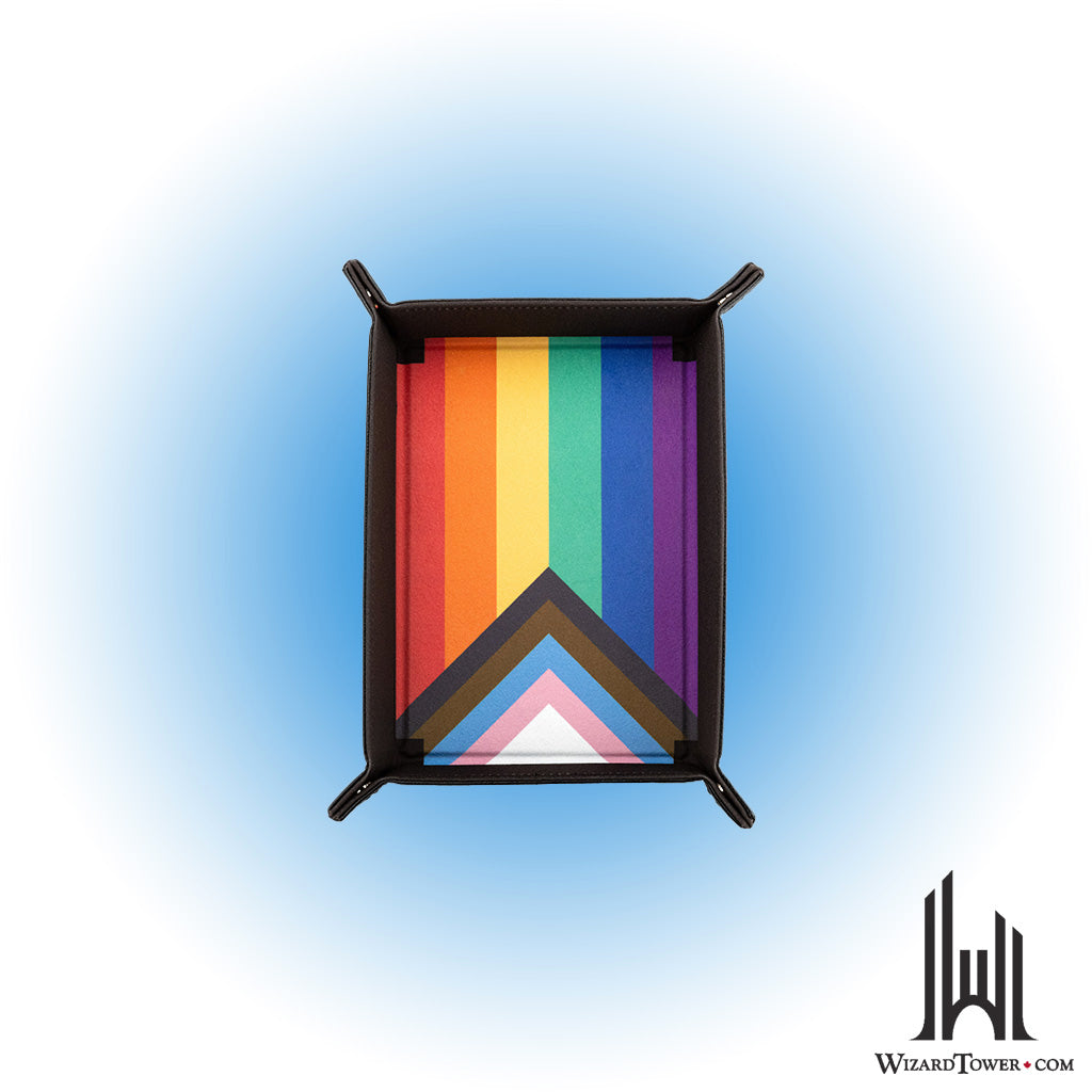 Dice Tray - Fold Up Velvet Pride Rainbow Flag