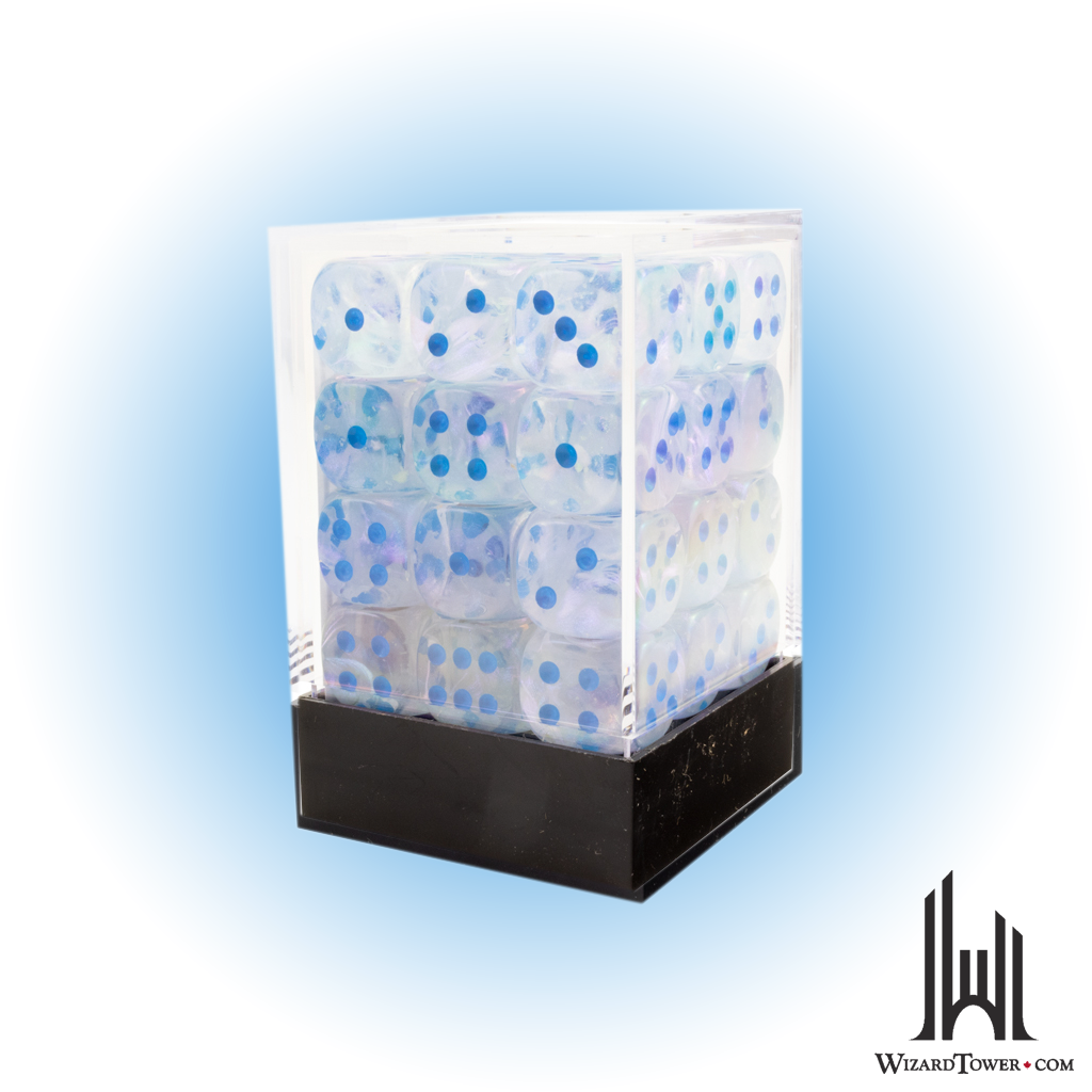 Dice Set - Borealis Icicle / Light Blue Luminary 12mm d6 36ct