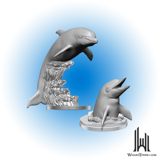 Unpainted Miniature - Dungeons & Dragons - Dolphins