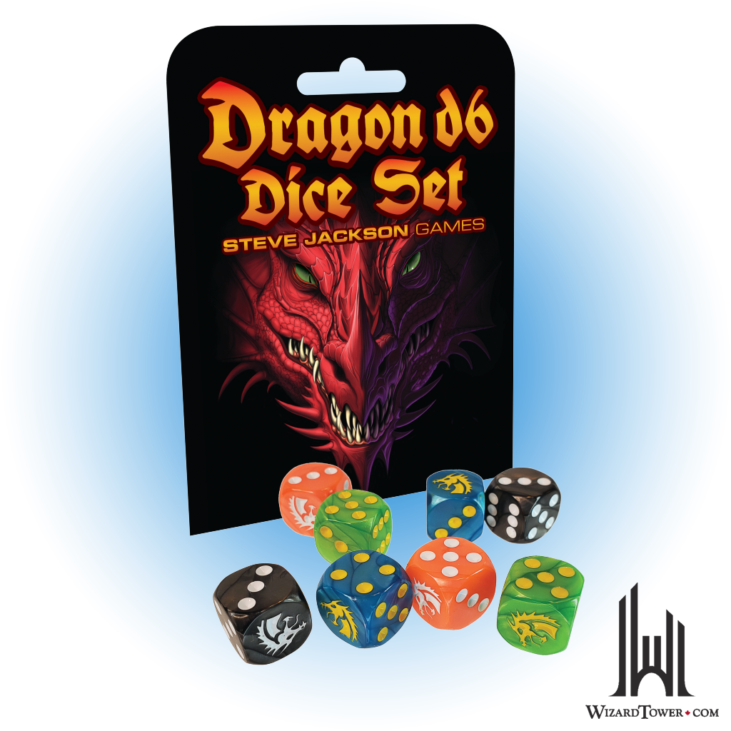 Dice Set - Dragon Assorted d6 6ct