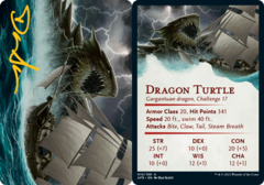 Dragon Turtle (10/81) Art Card (AAFR) - Gold-Stamped Signature