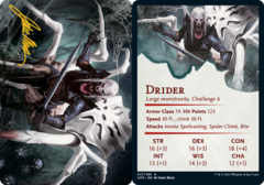 Drider (17/81) Art Card (AAFR) - Gold-Stamped Signature