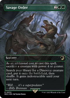 Savage Order (0032) (Borderless) - Foil Emblem