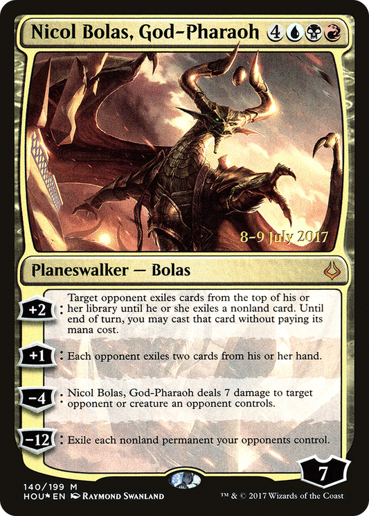 Nicol Bolas, God-Pharaoh (140) (Prerelease) - Foil