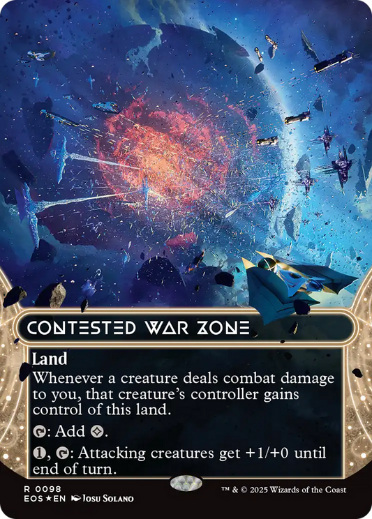 Contested War Zone (0098) (Borderless) - Galaxy Foil