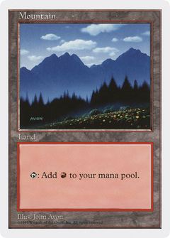 Mountain (Red and Yellow Flowers)
