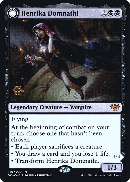Henrika Domnathi // Henrika, Infernal Seer (119) (Prerelease) (PVOW) - Foil