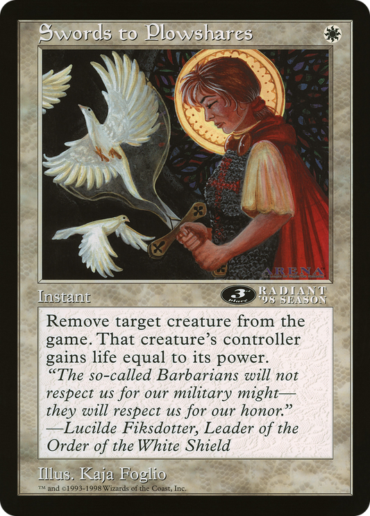 Swords to Plowshares (3rd Place) (Oversized) (Arena League Promo)