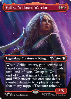 Grilka, Widowed Warrior (0204) (Borderless) (TRC) - Foil