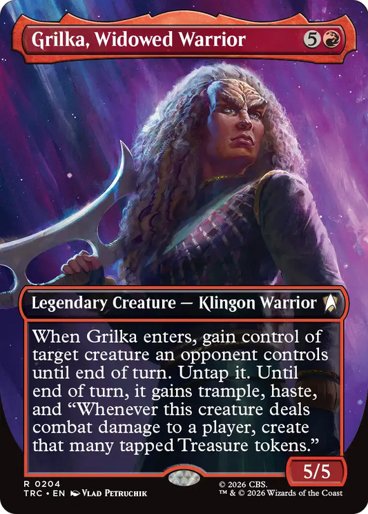 Grilka, Widowed Warrior (0204) (Borderless) (TRC) - Foil