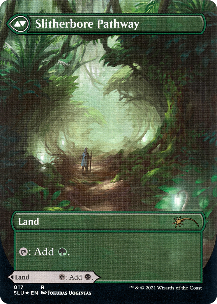 Darkbore Pathway // Slitherbore Pathway (017) (Borderless) (SLU) - Foil