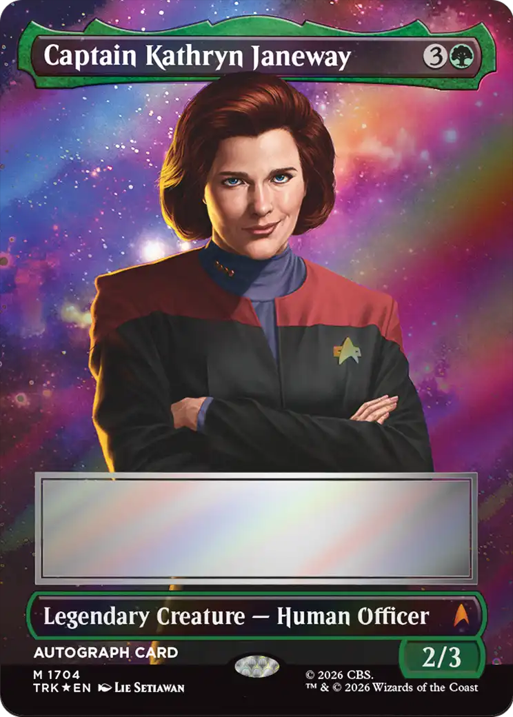 Captain Kathryn Janeway (1704) (Signed) (TRK) - Foil