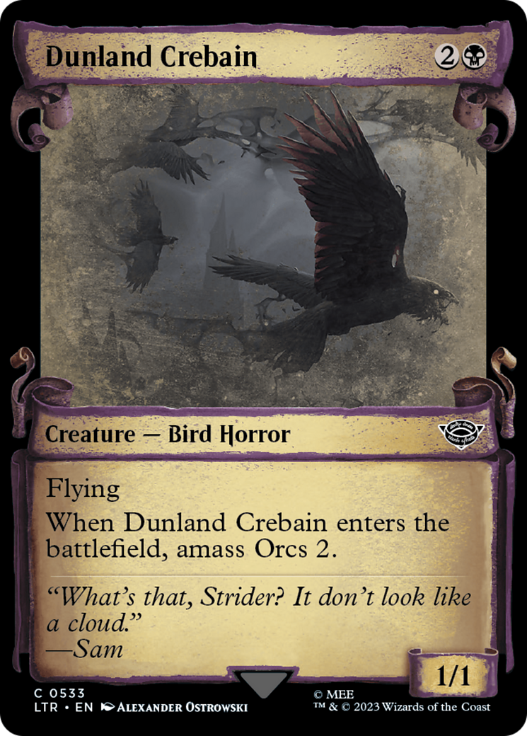 Dunland Crebain (0533) (Showcase) - Silver Foil
